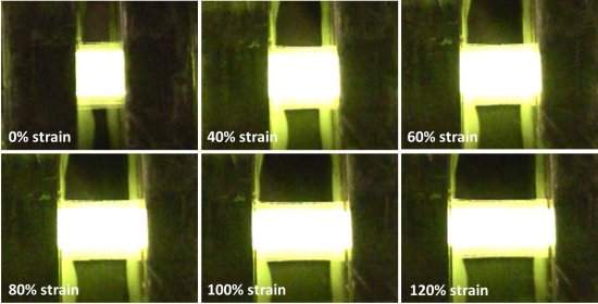 OLEDs de esticar - LEDs orgnicos flexveis