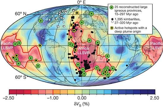 Geolgos criam mapa-mndi de possveis minas de diamante