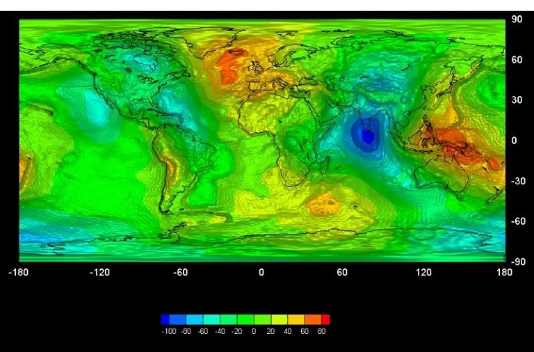 O que  o buraco gravitacional da Terra?