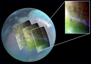 Lua de Saturno tem nuvens que seguem modelo climtico