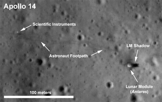 NASA mostra fotos de locais de pouso da Apolo na Lua