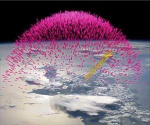 Telescpio flagra tempestades ejetando antimatria para o espao