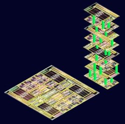 Lgica e memria empilhadas fazem computador 3D