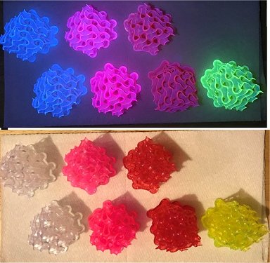 Materiais fluorescentes mais brilhantes do mundo - e slidos