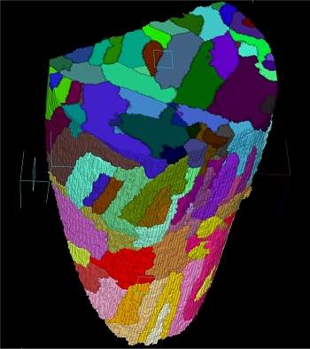 Estrutura cristalina e magntica de nanomateriais  vista em 3D