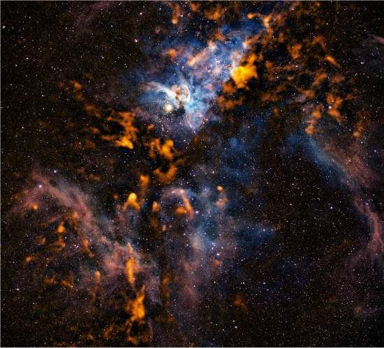 Nuvens frias de Carina anunciam nascimento de estrelas