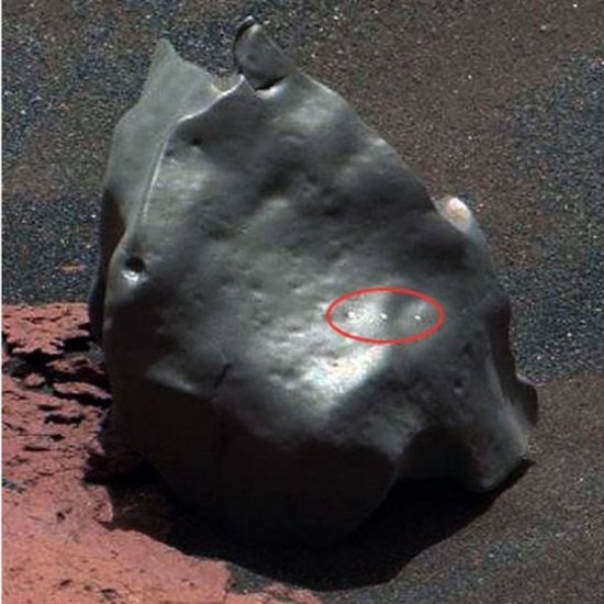 Meteorito metlico  encontrado em Marte