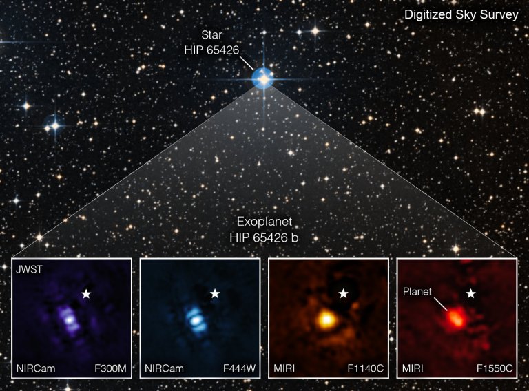 Telescpio Webb faz sua primeira foto direta de um exoplaneta