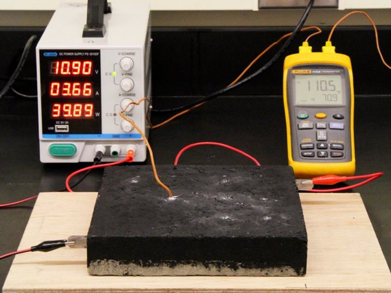 Cimento que conduz eletricidade e gera calor oferece novas funes